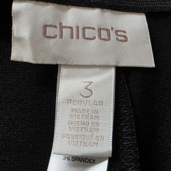 Chicos, Women's Pull On Black Cropped Pants, Size 3 (16) - Picture 3 of 6